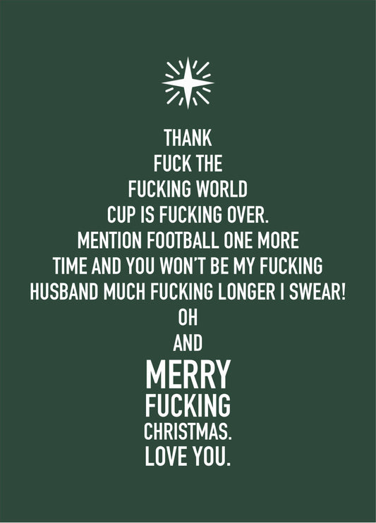 Husband World Cup Christmas Card