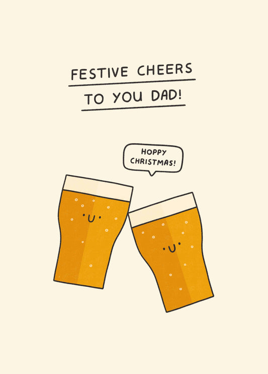 Dad Festive Cheers Christmas Card