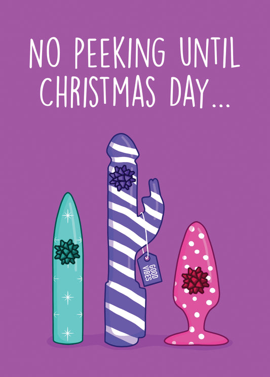No Peeking Christmas Card