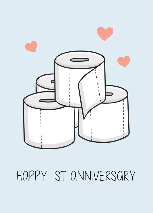 Happy 1st Anniversary Card Paper Card