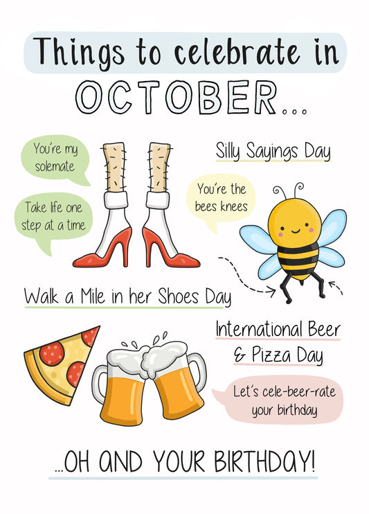 October Birthday Card