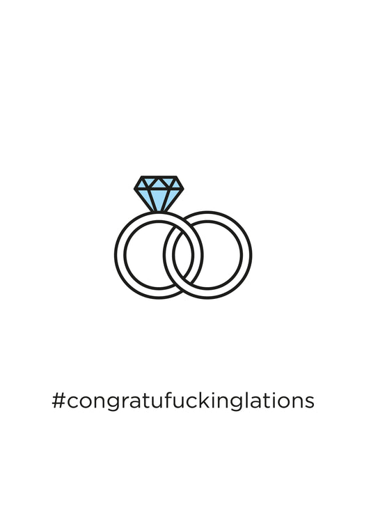 Congratufuckinglations Wedding Card