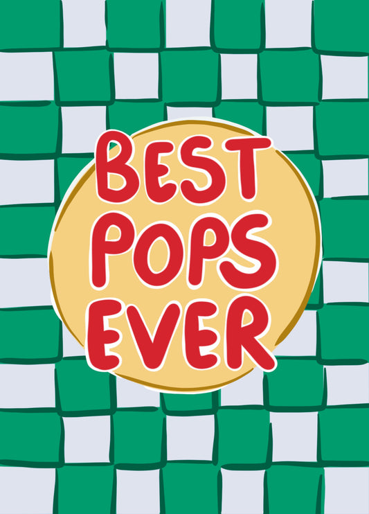 Best Pops Ever – Funny Retro Father’s Day Card For Cool Dads