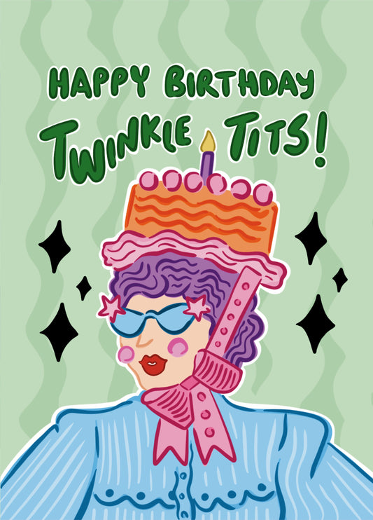 Happy Birthday Twinkie Tits – Funny Cheeky Birthday Card For Her