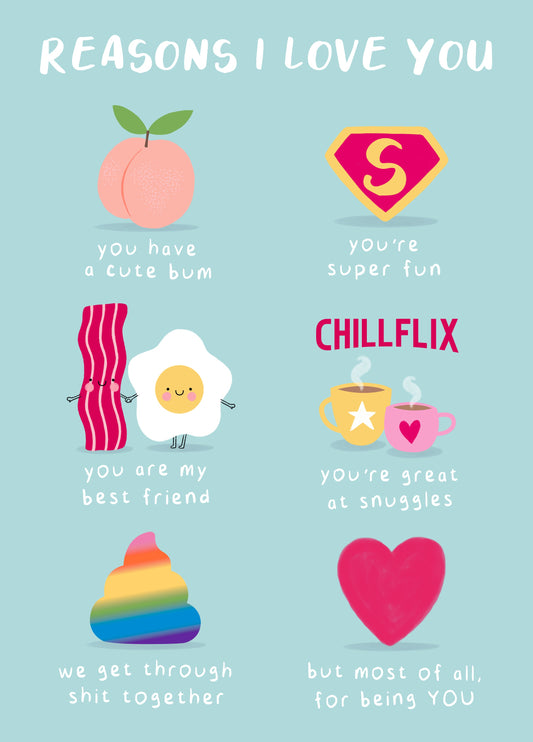 Reasons I Love You Card