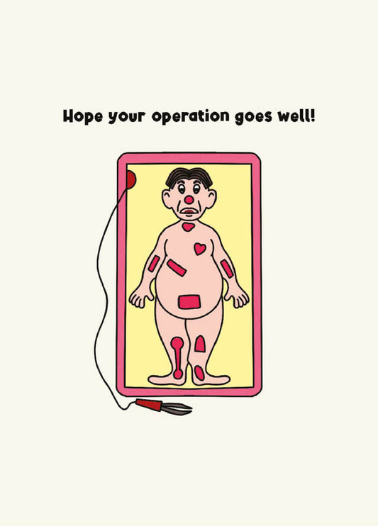 Operation Board Game Get Well Soon Card