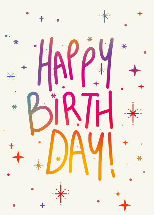 Happy Birthday - Fun Colourful Birthday Card