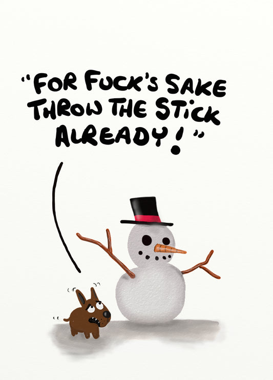 Throw The Stick Card