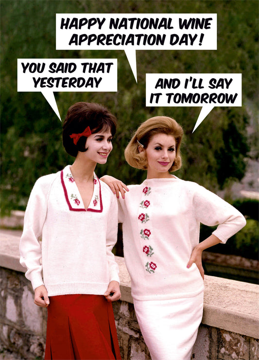 Happy National Wine Day Card