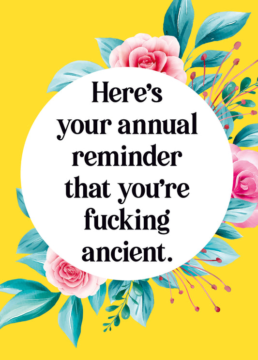 Here's Your Annual Reminder Card