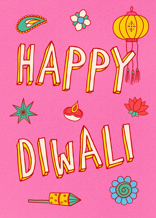 Happy Diwali Doodles Card