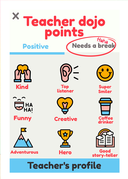 Teacher Dojo Points Card