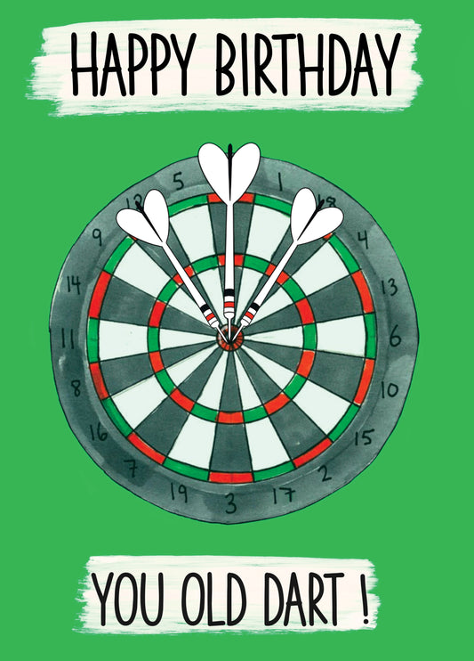 Old Birthday Dart Card