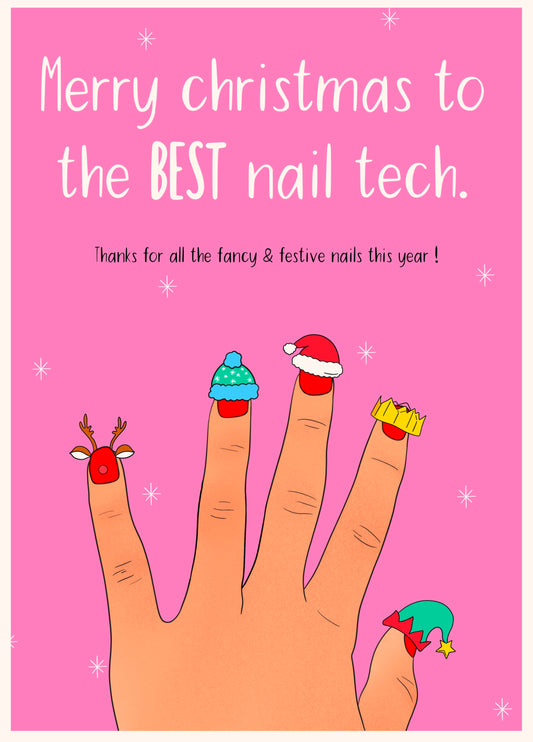 Festive & Fun Card - For Nail Technician