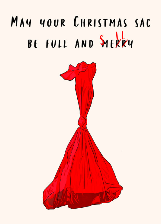 Christmas Sack Dog Poo Card