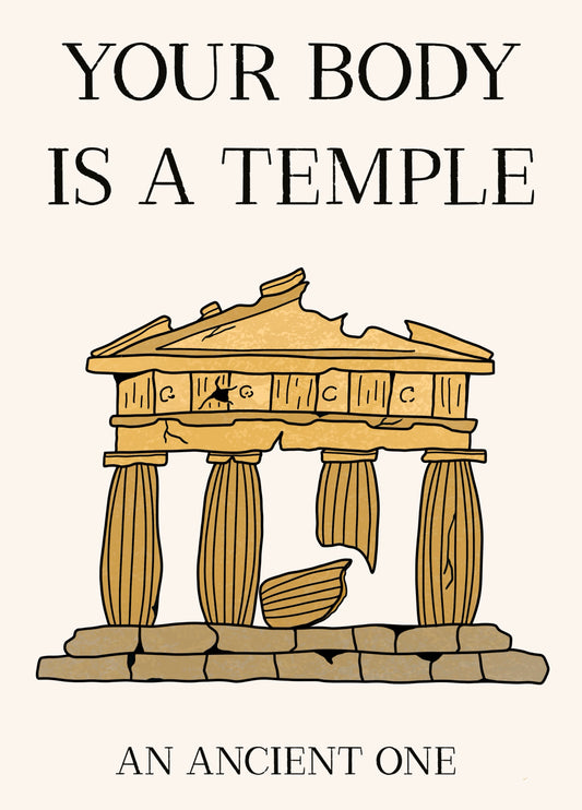 Cheeky Valentine's Card - Your Body Is A Temple