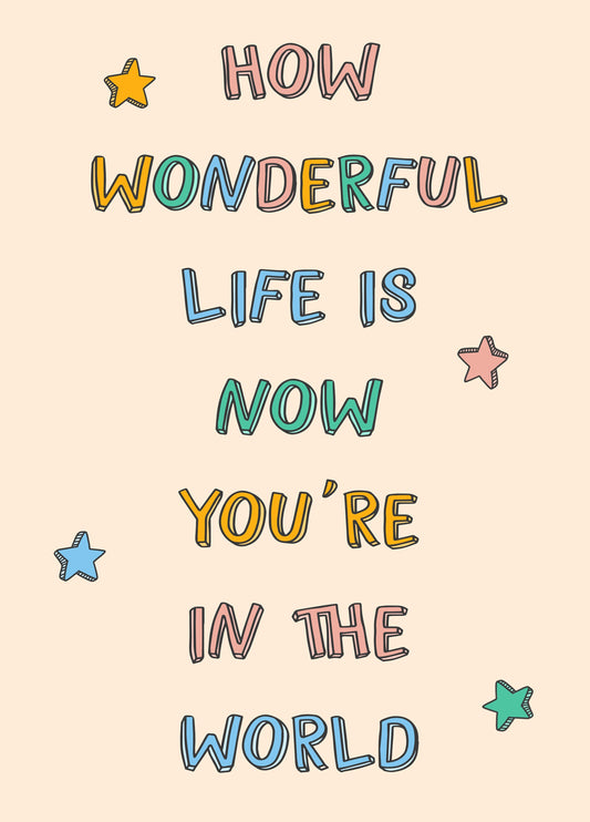 Your Song Lyrics New Baby Card