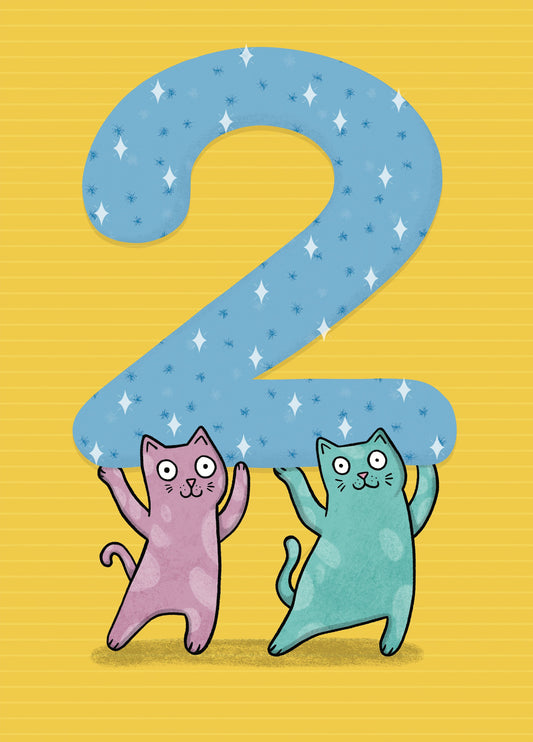 2 Cats Card