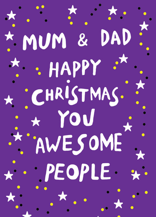Mum And Dad Christmas Card