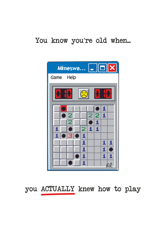 Minesweep Memories Card