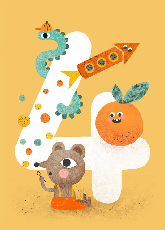 Crazy Critters Age 4 Card