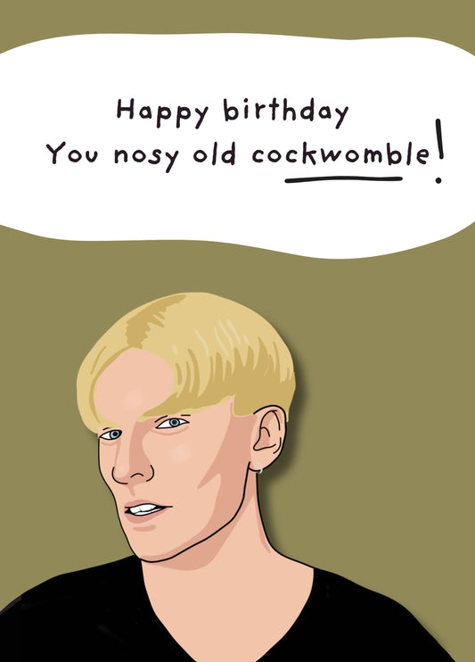 Funny Kurtan This Country Nosy Cockwomble Birthday Card