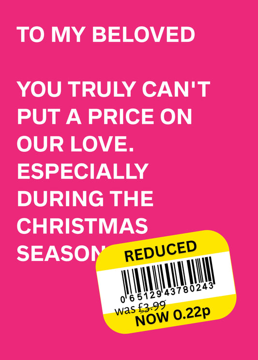 Funny Christmas Card For Other Half – Hilarious Reduced Sticker Joke