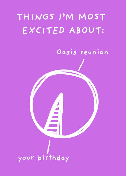 Oasis Reunion Funny Birthday Card