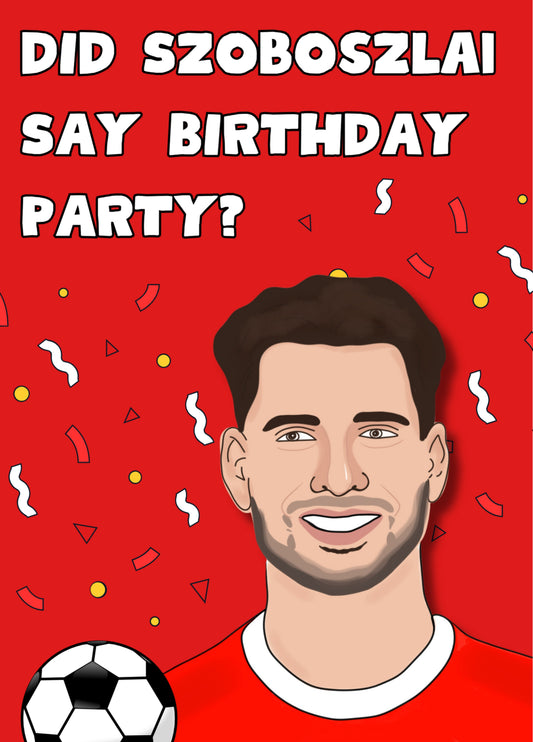 Dominic Soboszlai Liverpool Birthday Card