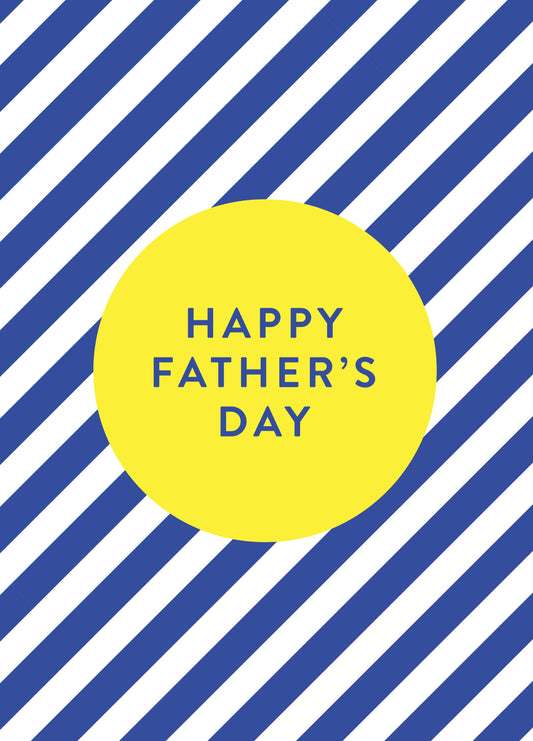 Father's Day Blue White Stripe Card