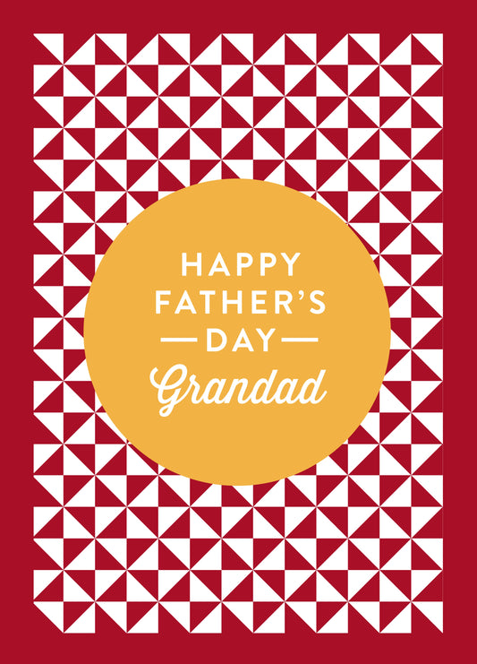 Happy Father 's Day Grandad Red & White Card