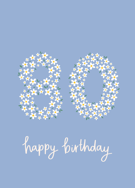 Daisy 80th Birthday Card