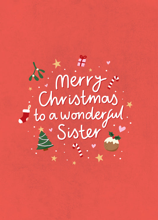 Wonderful Sister Christmas Card