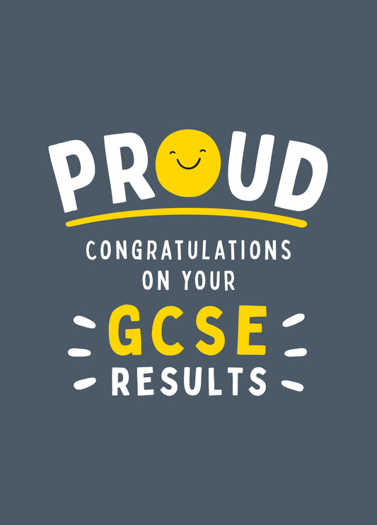 Proud GCSE Exam Results Card