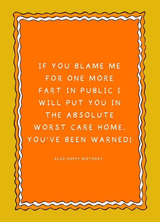 You've Been Warned Fart Assasin. Card