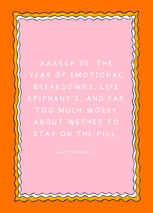 Aaargh 30! Card