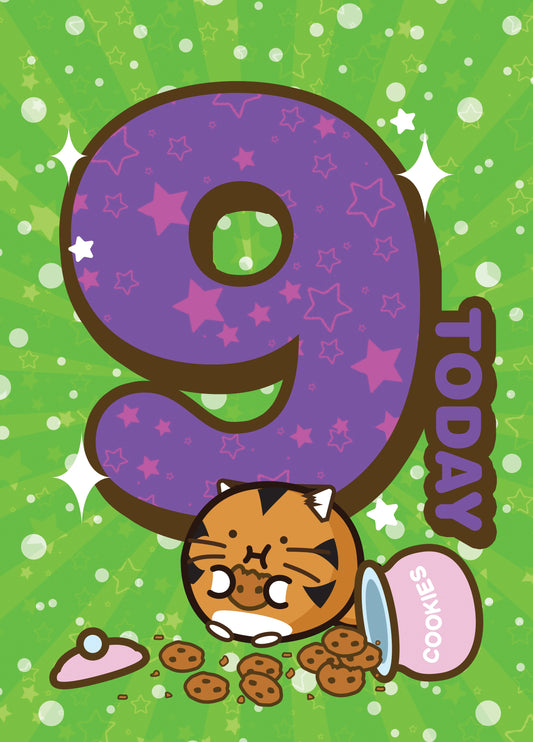 9 Today Birthday - Fuzzballs Card