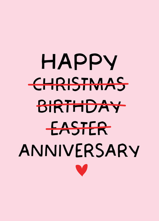 Funny Multiple Choice Cross Out Anniversary Card