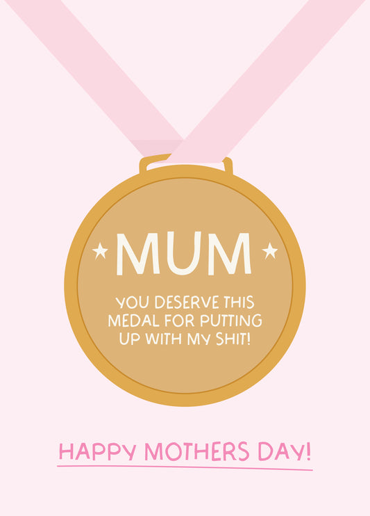 Funny Medal Mothers Day Card