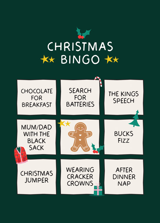 Funny Christmas Day Bingo - Christmas Card!