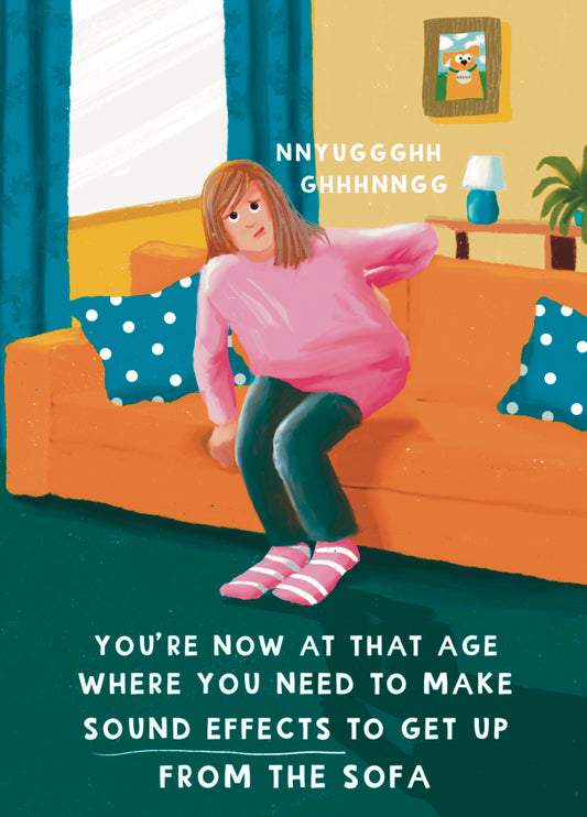 Sofa Sound Effects Birthday Card