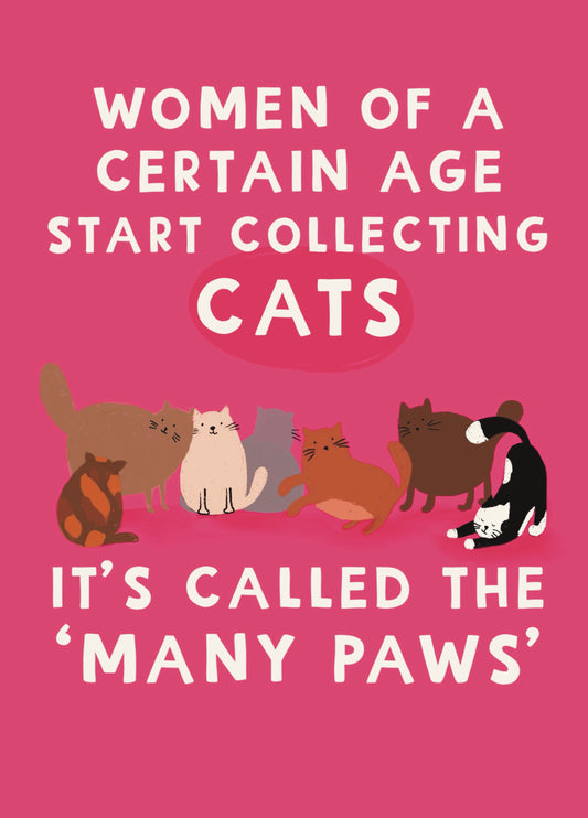 Many Paws Birthday Card For Her
