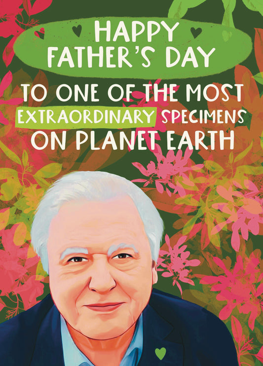 Father's Day David Attenborough Extraordinary Specimen Card