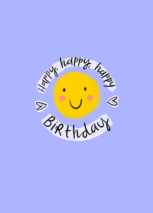 Happy Happy Happy Birthday Card