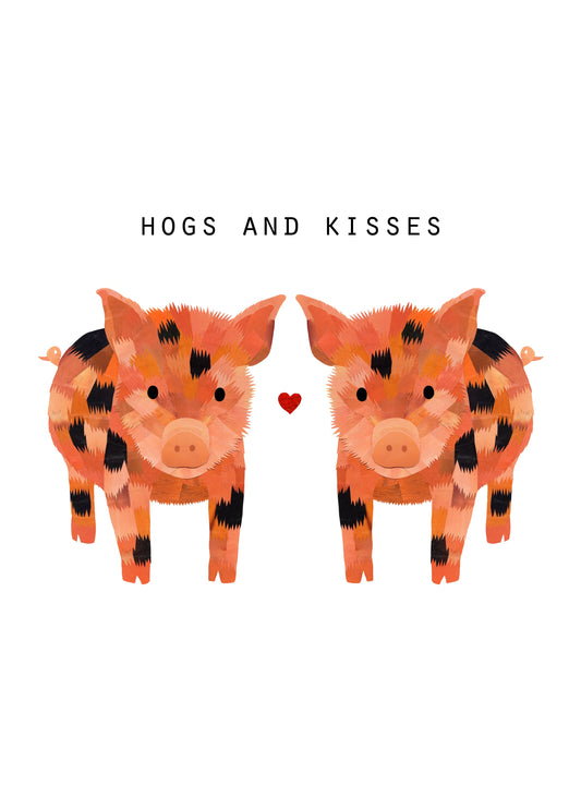 Hogs And Kisses Card