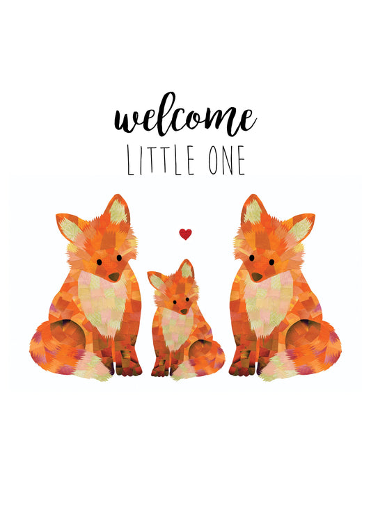 Fox New Baby Card
