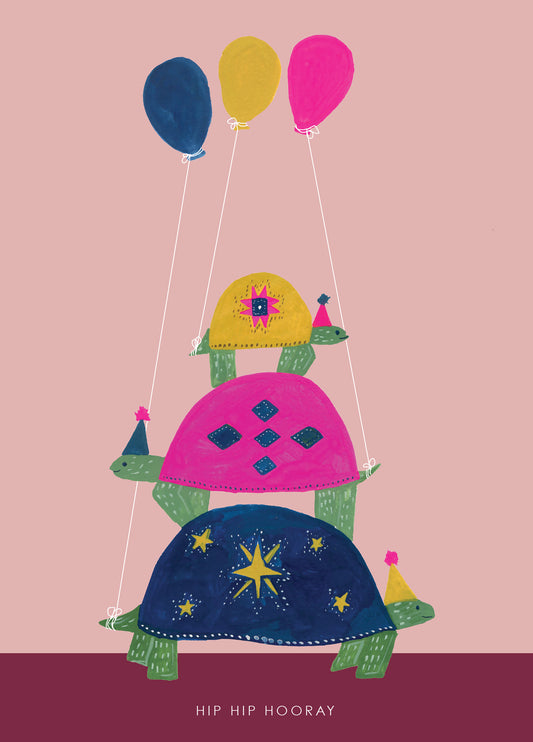 Tortoise Tower Birthday Card