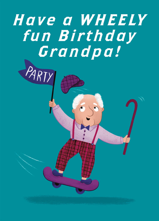 Have A Wheely Fun Birthday Grandpa! Card