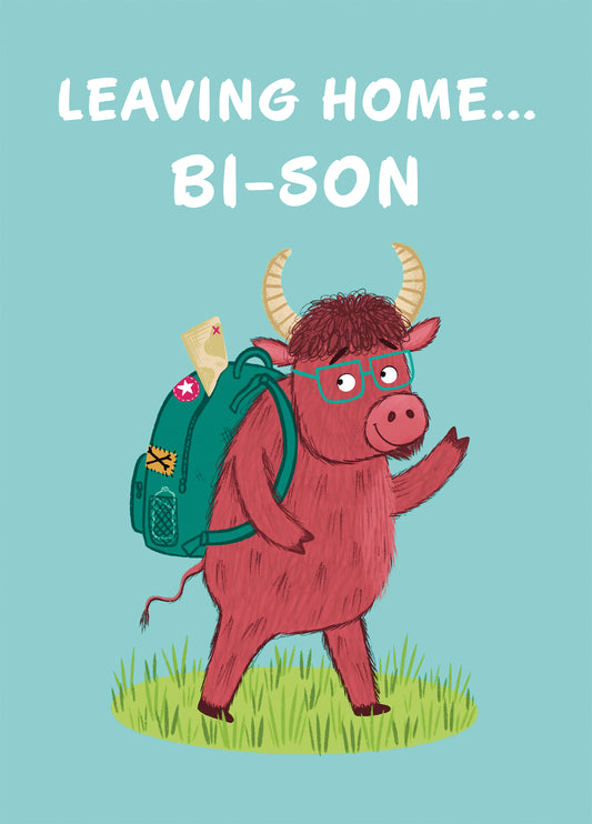 Leaving Home Bi-son Card