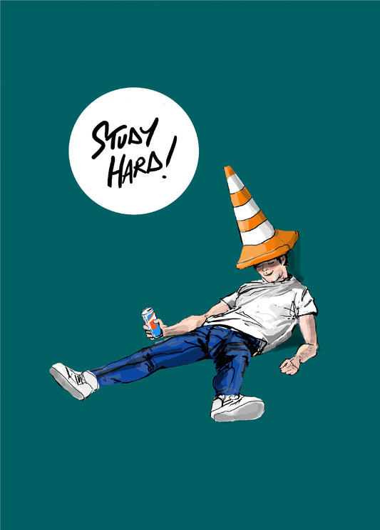 Study Hard Card